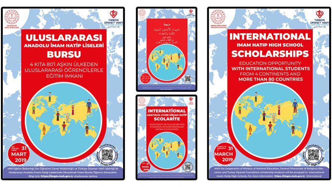 80i Aşkın Ülkeden Yabancı Uyruklu Öğrencinin Okuduğu Uluslararası Anadolu İmam Hatip Liselerinde Burslu Okuma Fırsatı: Tanıtım İçin 25 Dilde Afiş Hazırlandı!
